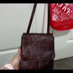 Frye cross body leather satchel bag